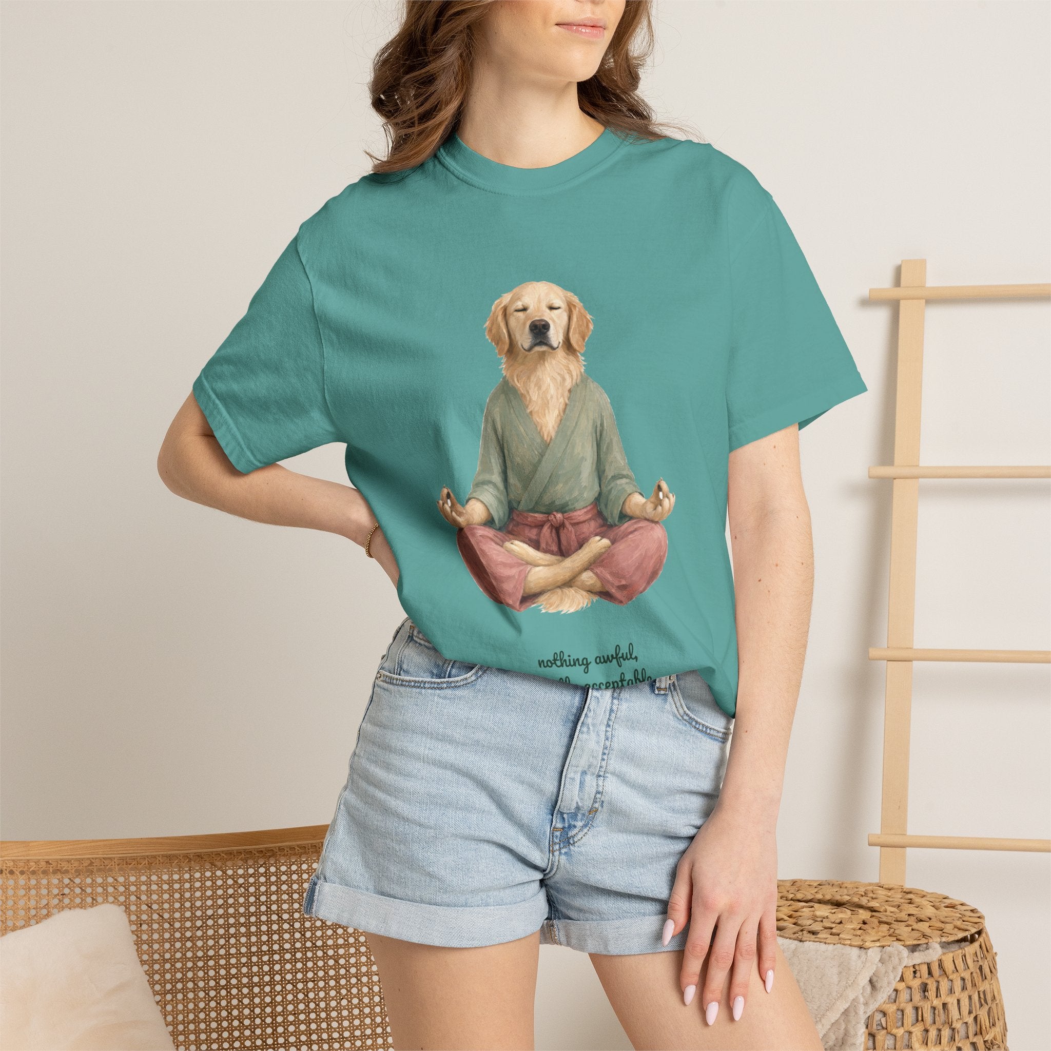 Yoga Dog Shirt, Namaste Zen Dog Tee, Funny Meditation Dog Mom Gift, Painterly Dog Lover Sweatshirt