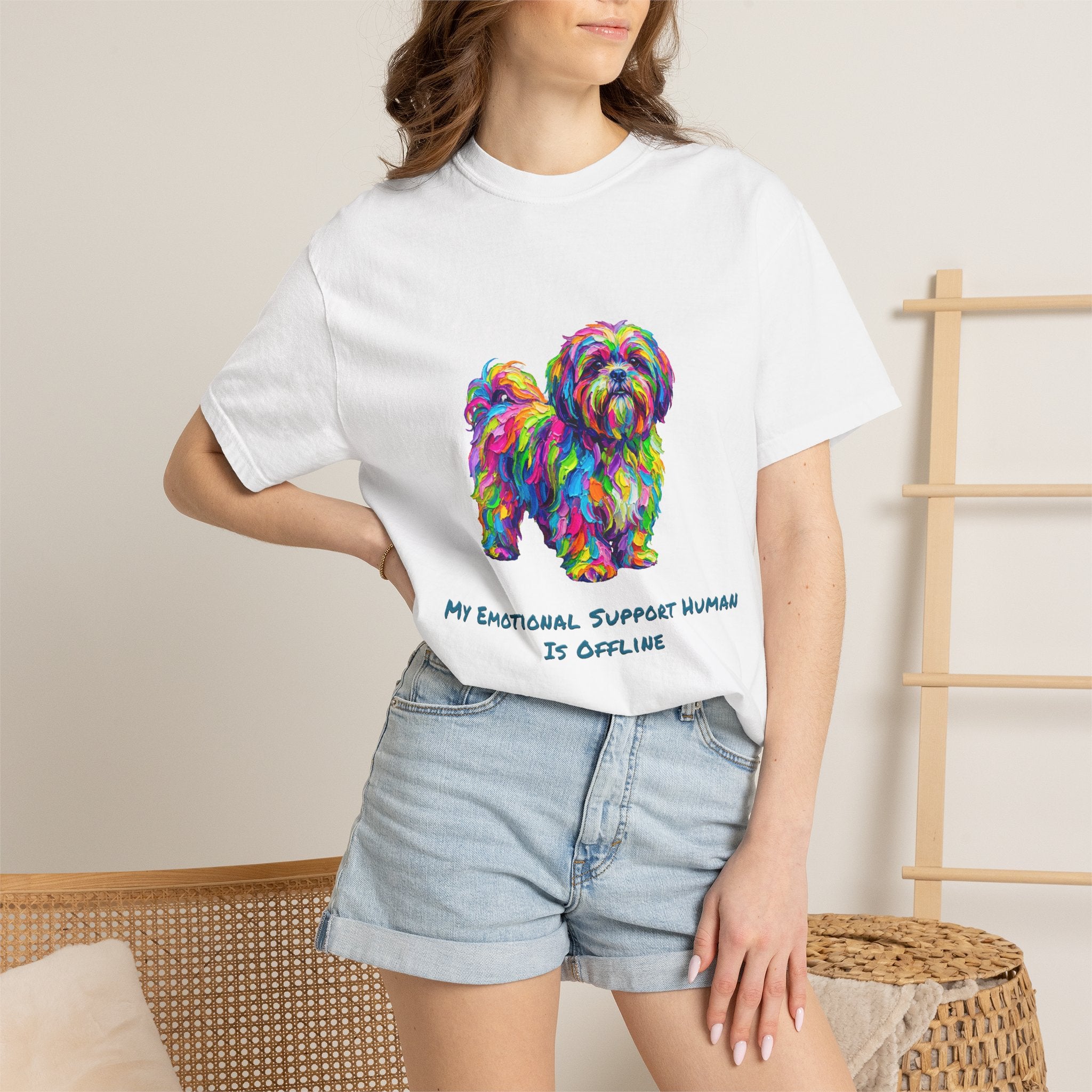 Emotional Support Dog T-Shirt — My Emotional Support Human Is Offline