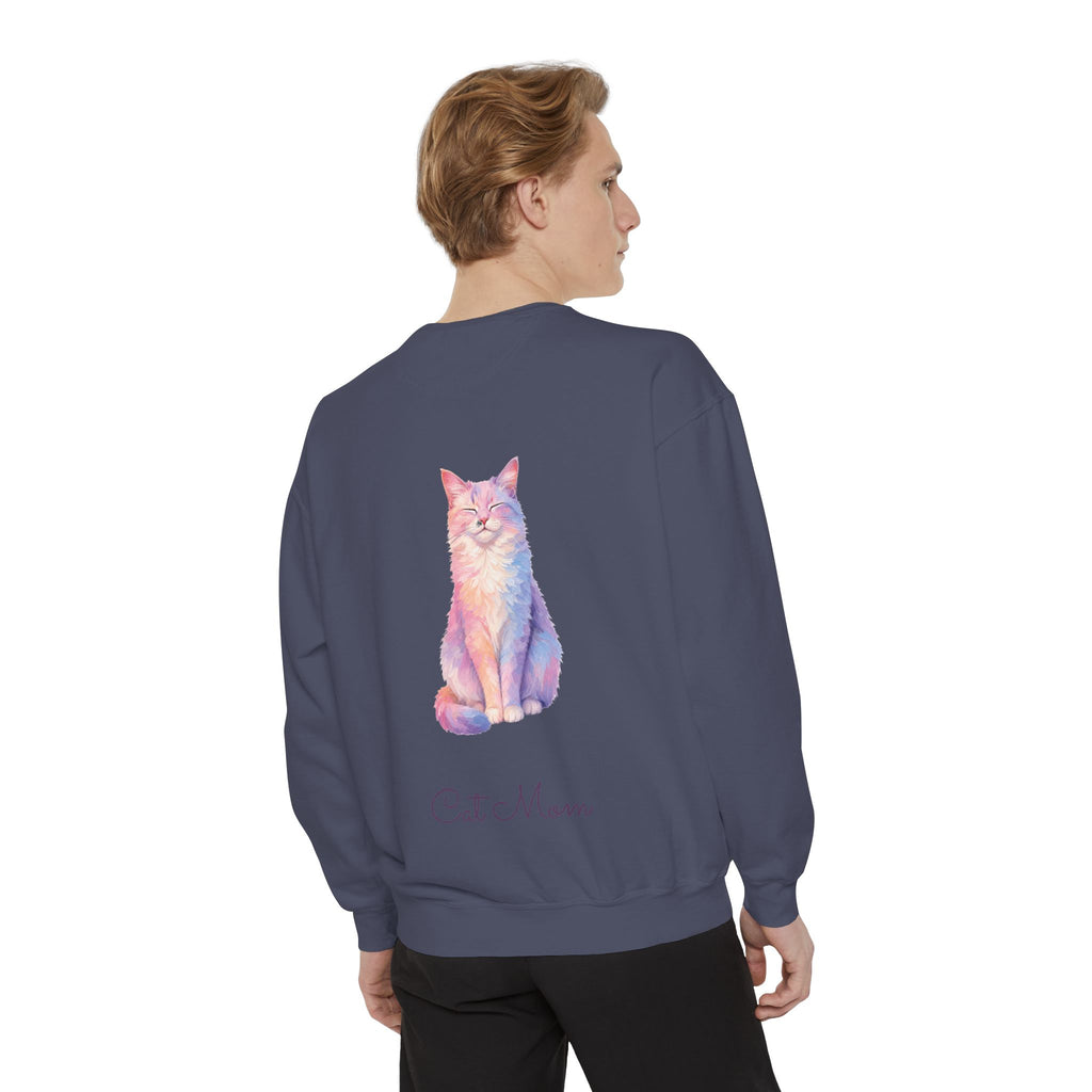 Cat Mom Shirt, Pastel Painterly Cat Tee, Cute Cat Lover Gift, Cat Owner Sweatshirt for Her