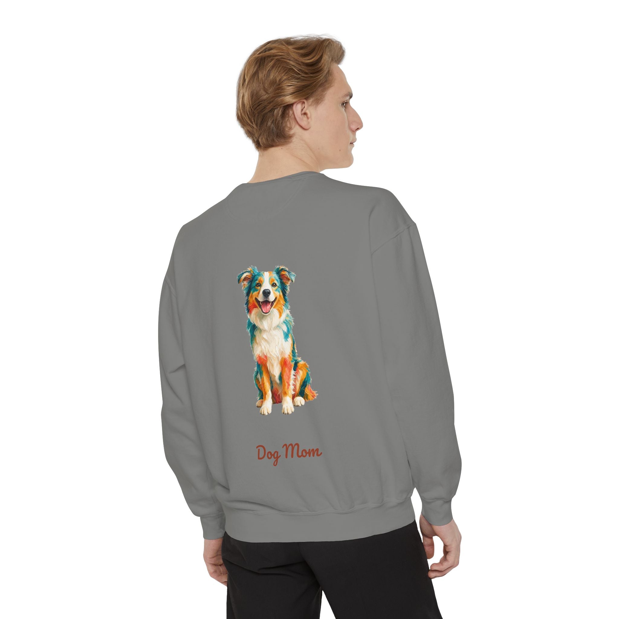 Dog Mom Shirt, Vibrant Painterly Dog Tee, Bold Dog Lover Gift, Colorful Dog Owner Sweatshirt