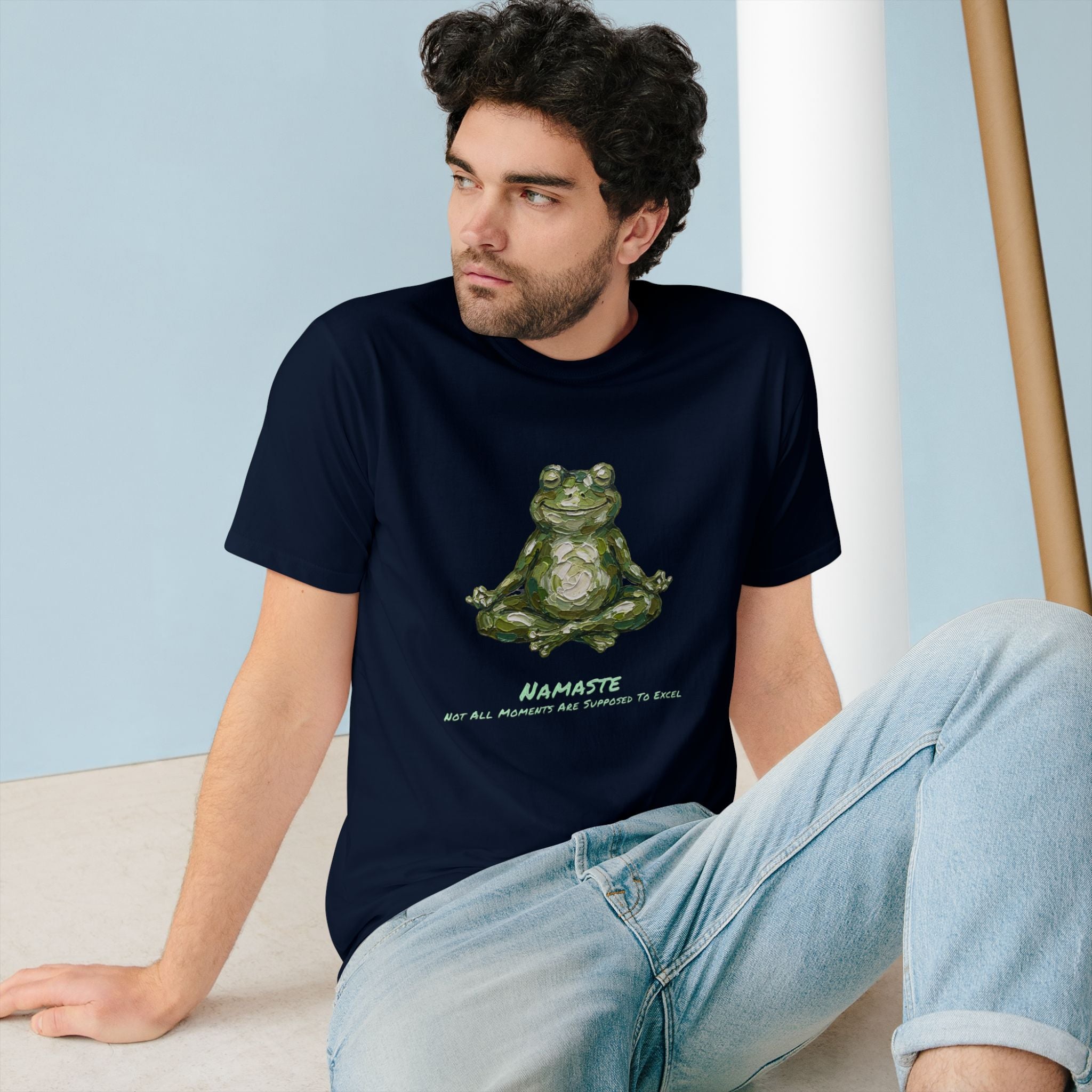 Organic Cotton Namaste Frog T-Shirt — Funny Yoga Frog Tee