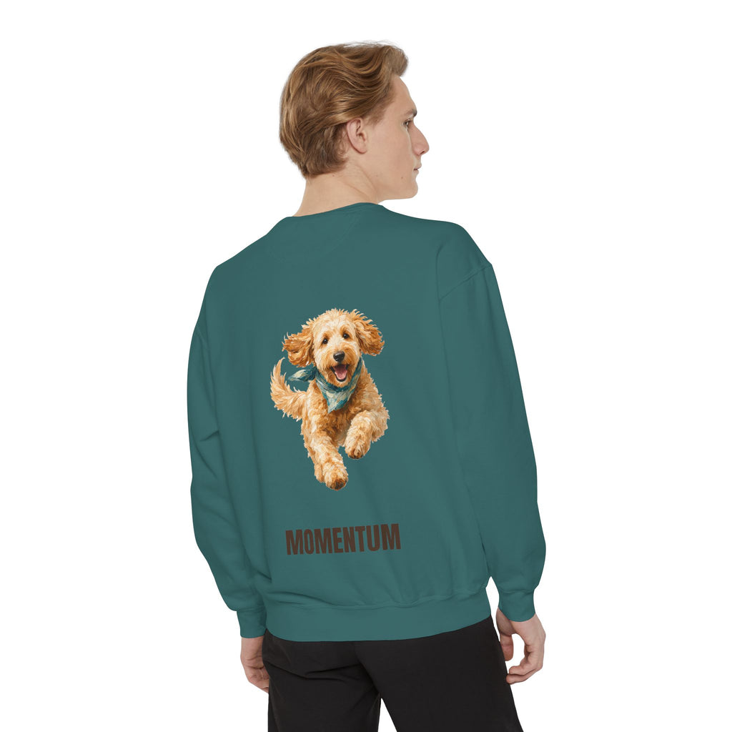 Momentum Goldendoodle Shirt, Running Doodle Dog Tee, Funny Doodle Dog Mom Gift, Painterly Dog Lover Sweatshirt