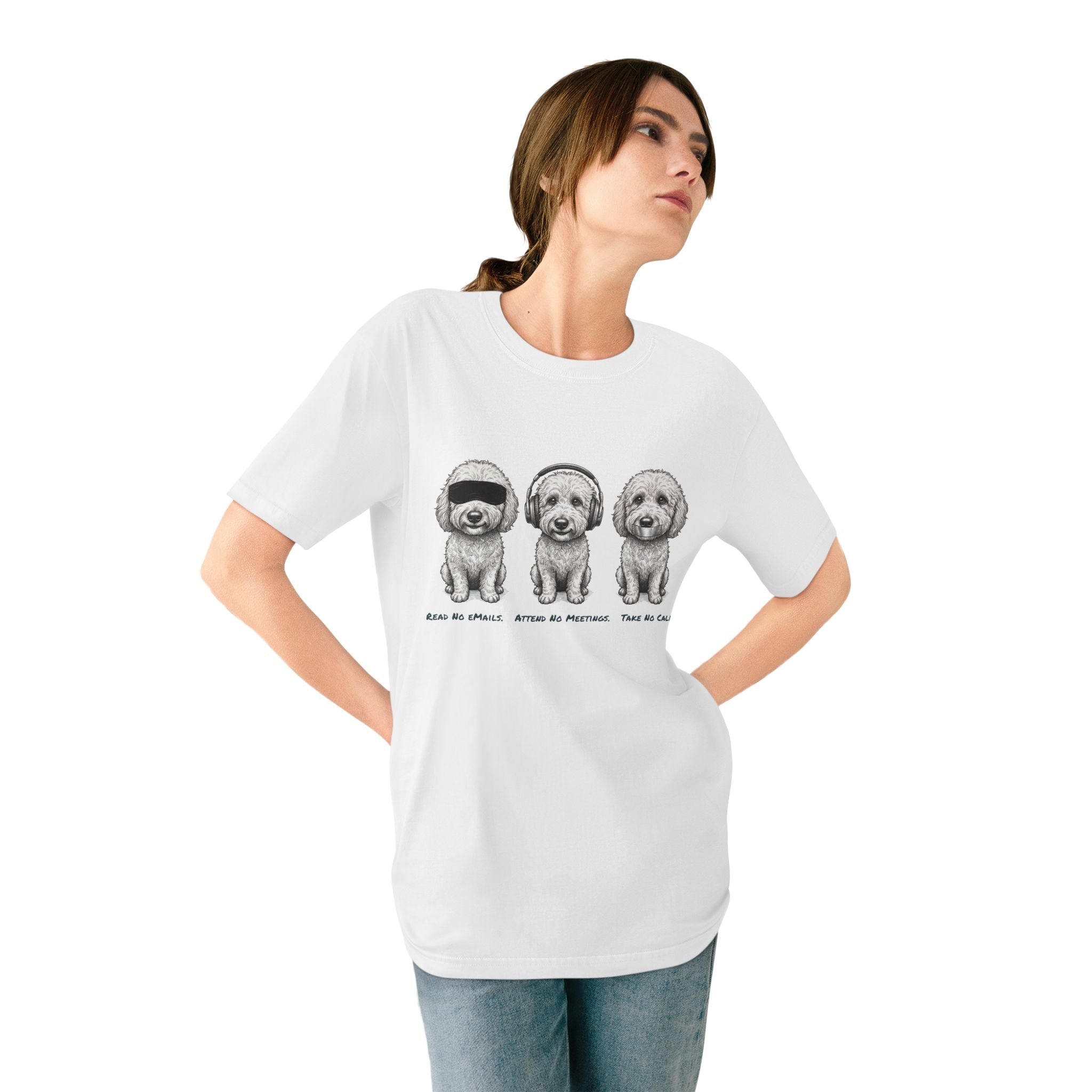 Organic Cotton Out of Office Dogs Tee — Read No Emails, No Meetings