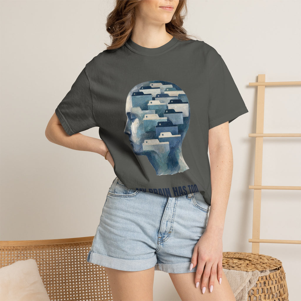 My Brain Has Too Many Tabs Open Shirt, Funny ADHD Tech Tee, Overwhelmed Programmer Gift, Sarcastic Sweatshirt