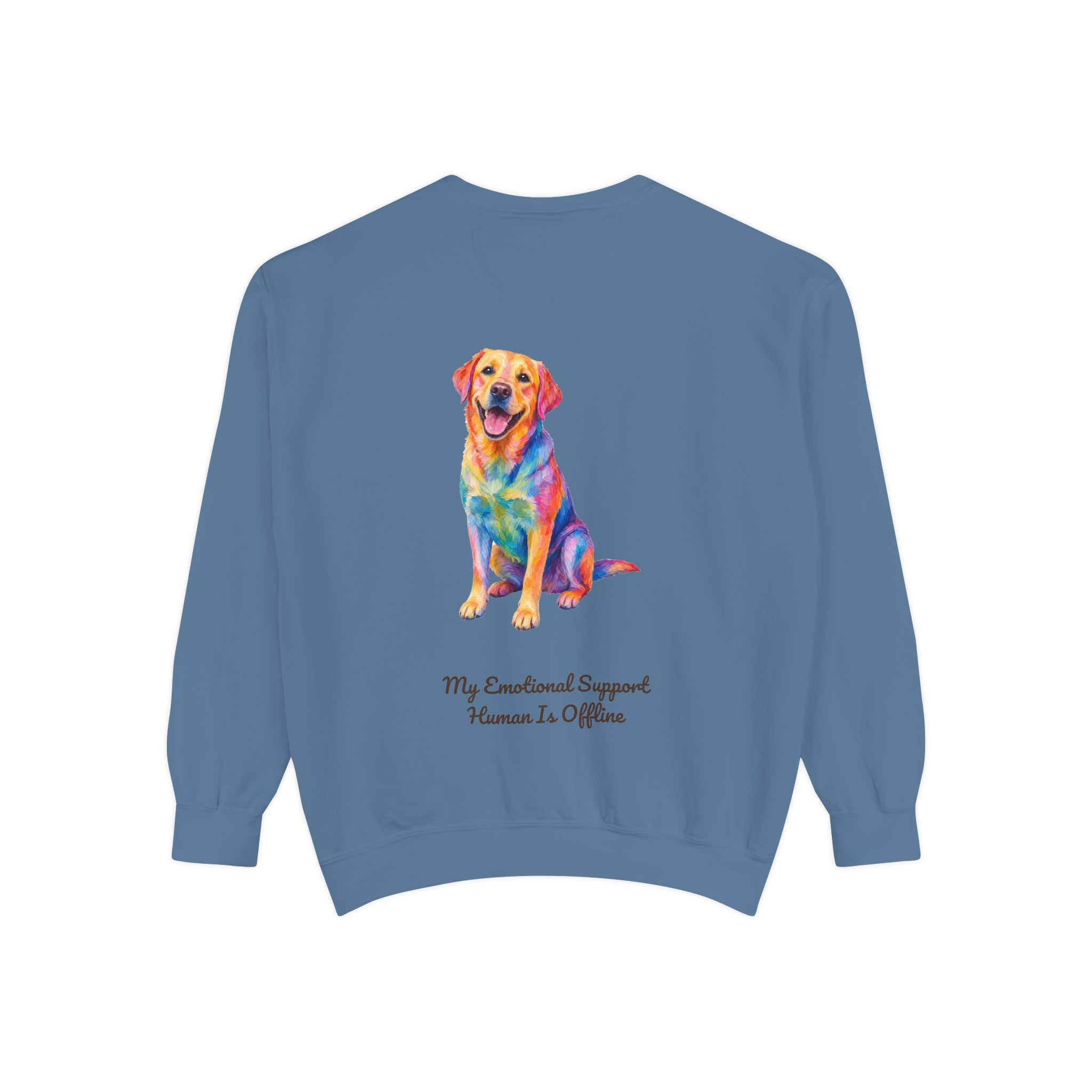 Labrador Shirt, My Emotional Support Human Is Offline Tee, Funny Lab Dog Mom Gift, Painterly Dog Lover Sweatshirt