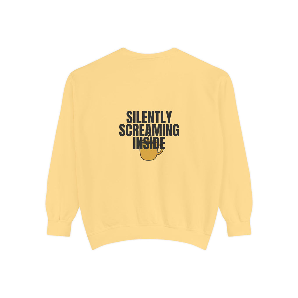 Silently Screaming Inside Shirt, Funny Sarcastic Tee, Coffee Lover Gift, Introvert Humor Sweatshirt