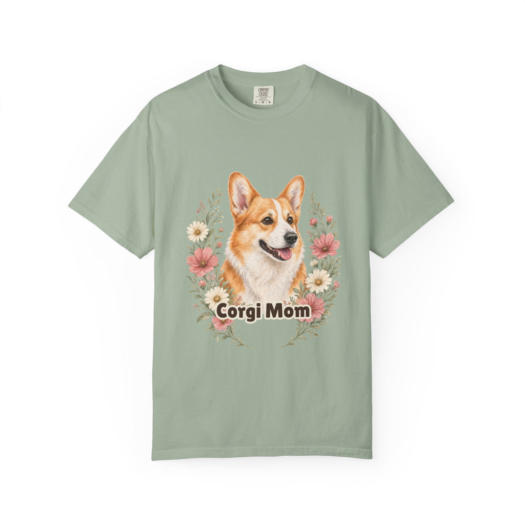 Corgi Mom Shirt, Corgi Mama Tee, Dog Mom Gift, Wildflower Corgi Lover Sweatshirt, Cute Dog Owner Gift