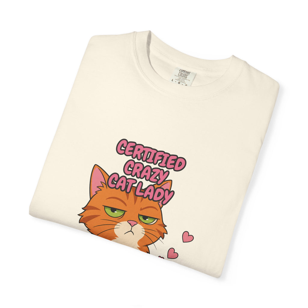 Certified Crazy Cat Lady Shirt, Orange Cat Mom Tee, Ginger Cat Lover Gift, Funny Cat Owner Sweatshirt