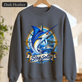 Marlin Sailfish Illustration Sweatshirt | Stay salty Fishing Design