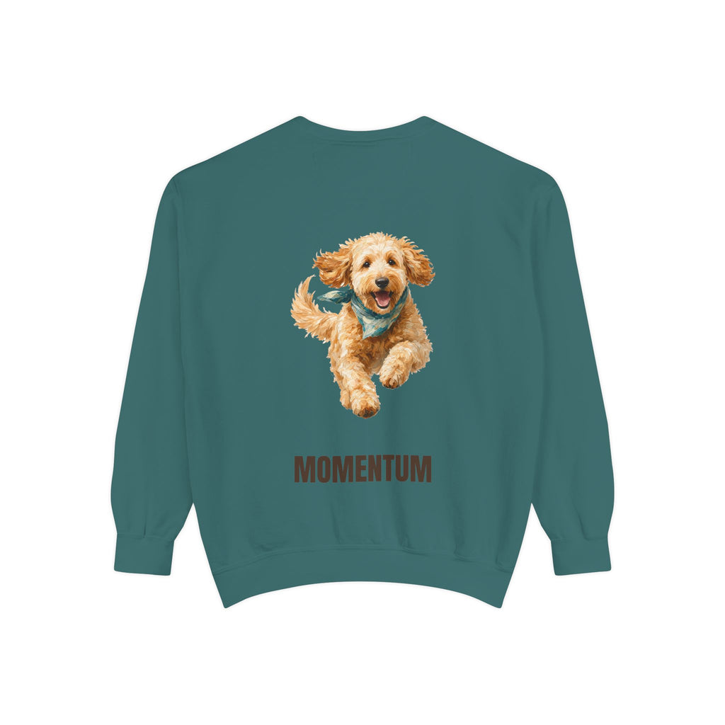 Momentum Goldendoodle Shirt, Running Doodle Dog Tee, Funny Doodle Dog Mom Gift, Painterly Dog Lover Sweatshirt