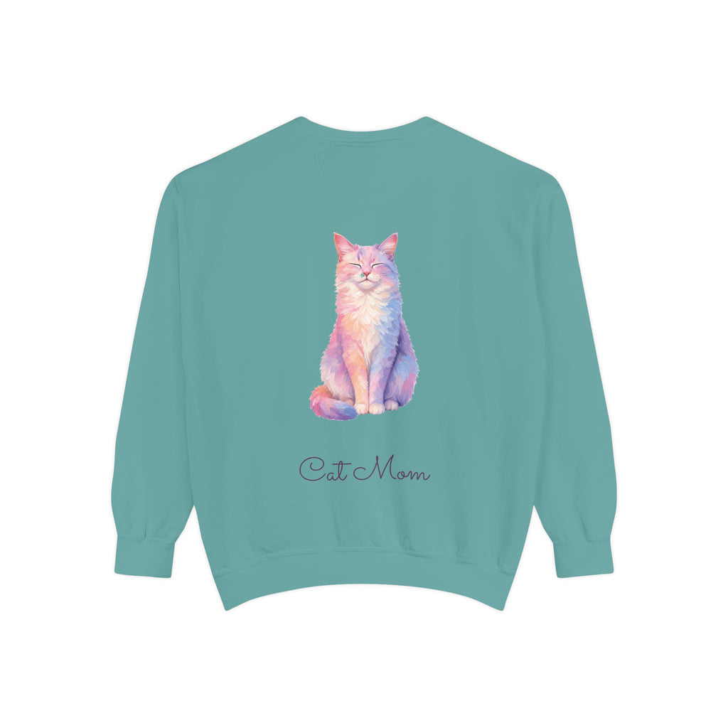 Cat Mom Shirt, Pastel Painterly Cat Tee, Cute Cat Lover Gift, Cat Owner Sweatshirt for Her