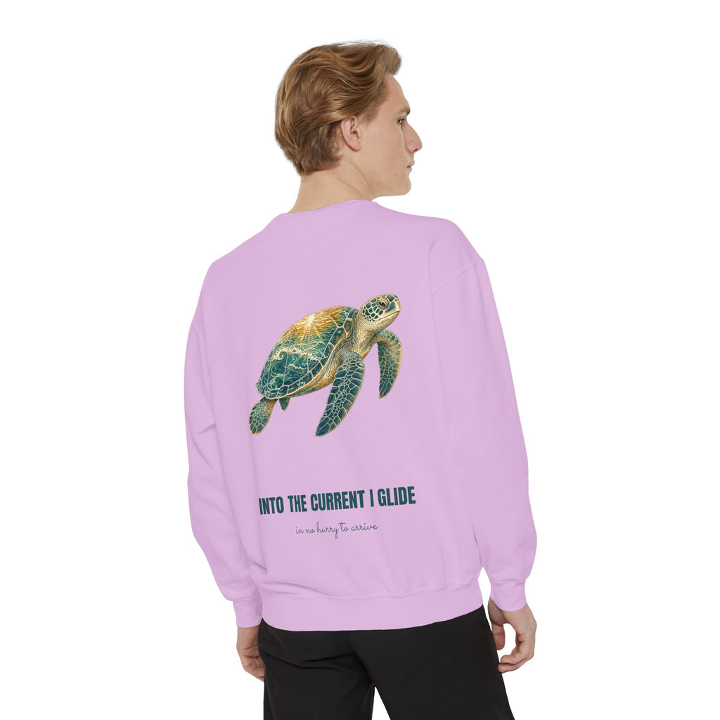Into the Current I Glide Shirt, Sea Turtle Double Exposure Tee, Ocean Lover Marine Life Gift, Beach Nautical Sweatshirt