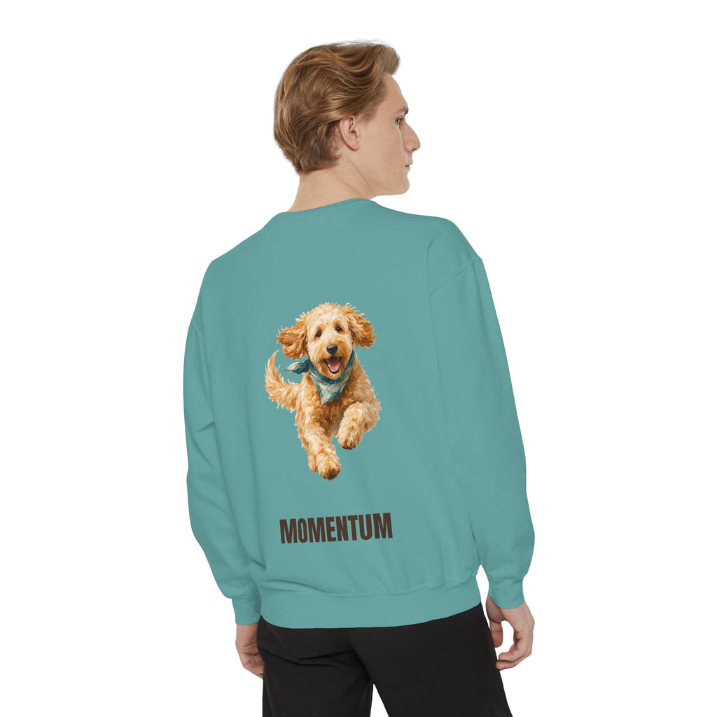Momentum Goldendoodle Shirt, Running Doodle Dog Tee, Funny Doodle Dog Mom Gift, Painterly Dog Lover Sweatshirt
