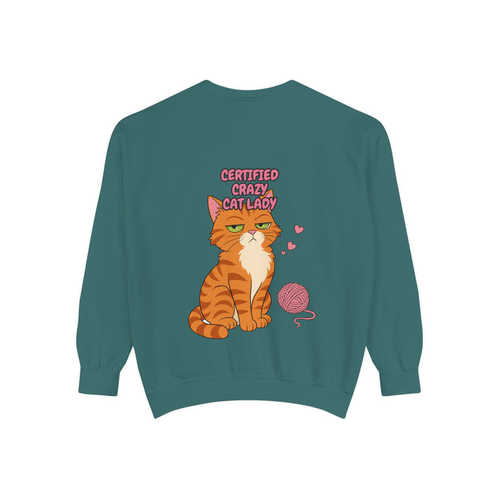 Certified Crazy Cat Lady Shirt, Orange Cat Mom Tee, Ginger Cat Lover Gift, Funny Cat Owner Sweatshirt