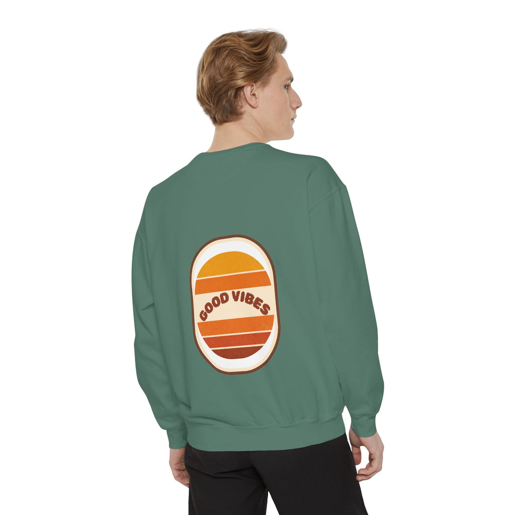 Good Vibes Retro Sunset Shirt, 70s Aesthetic Tee, Vintage Sunset Stripes Gift, Groovy Summer Sweatshirt