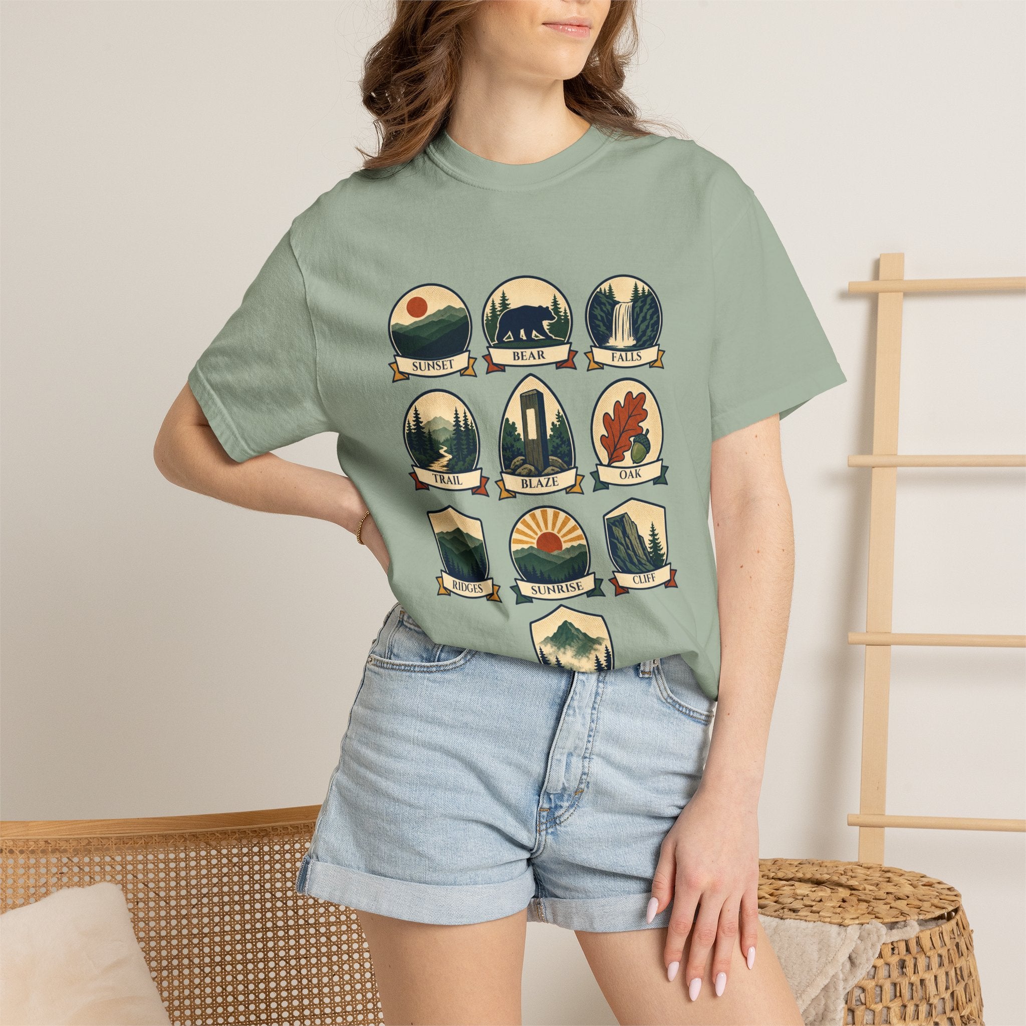 Appalachian Trail Shirt, Hiking Badge Tee, AT Thru Hiker Gift, Retro Adventure Nature Sweatshirt