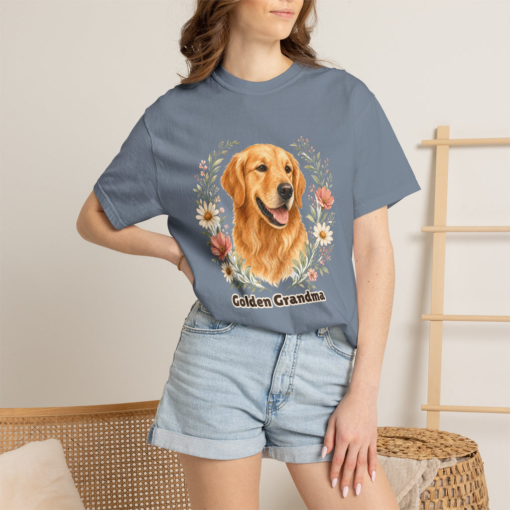 Golden Retriever Grandma Shirt, Golden Grandma Tee, Dog Grandma Gift, Wildflower Dog Lover Sweatshirt