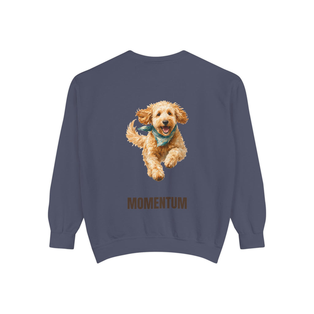 Momentum Goldendoodle Shirt, Running Doodle Dog Tee, Funny Doodle Dog Mom Gift, Painterly Dog Lover Sweatshirt