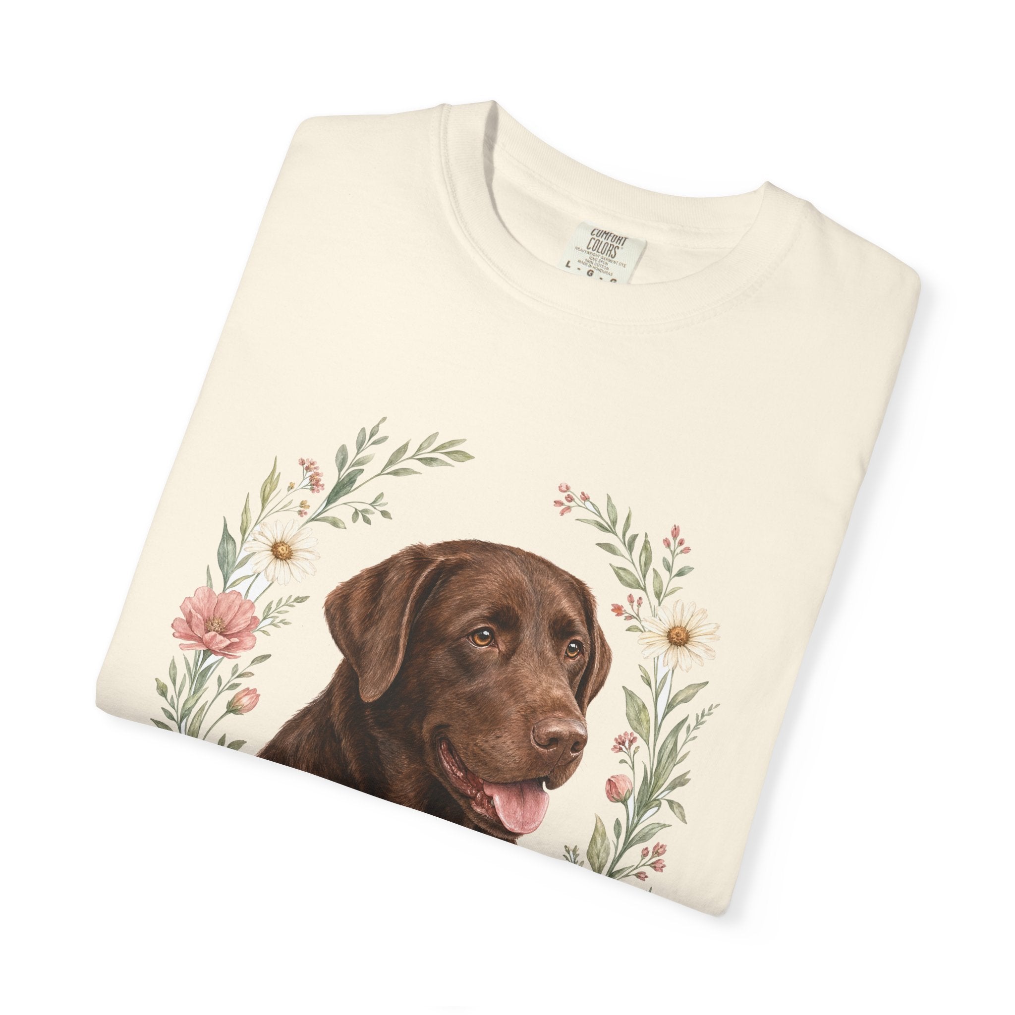 Chocolate Lab Mom Shirt, Labrador Mom Tee, Dog Mom Gift, Wildflower Dog Lover Sweatshirt, Cute Dog Owner Gift