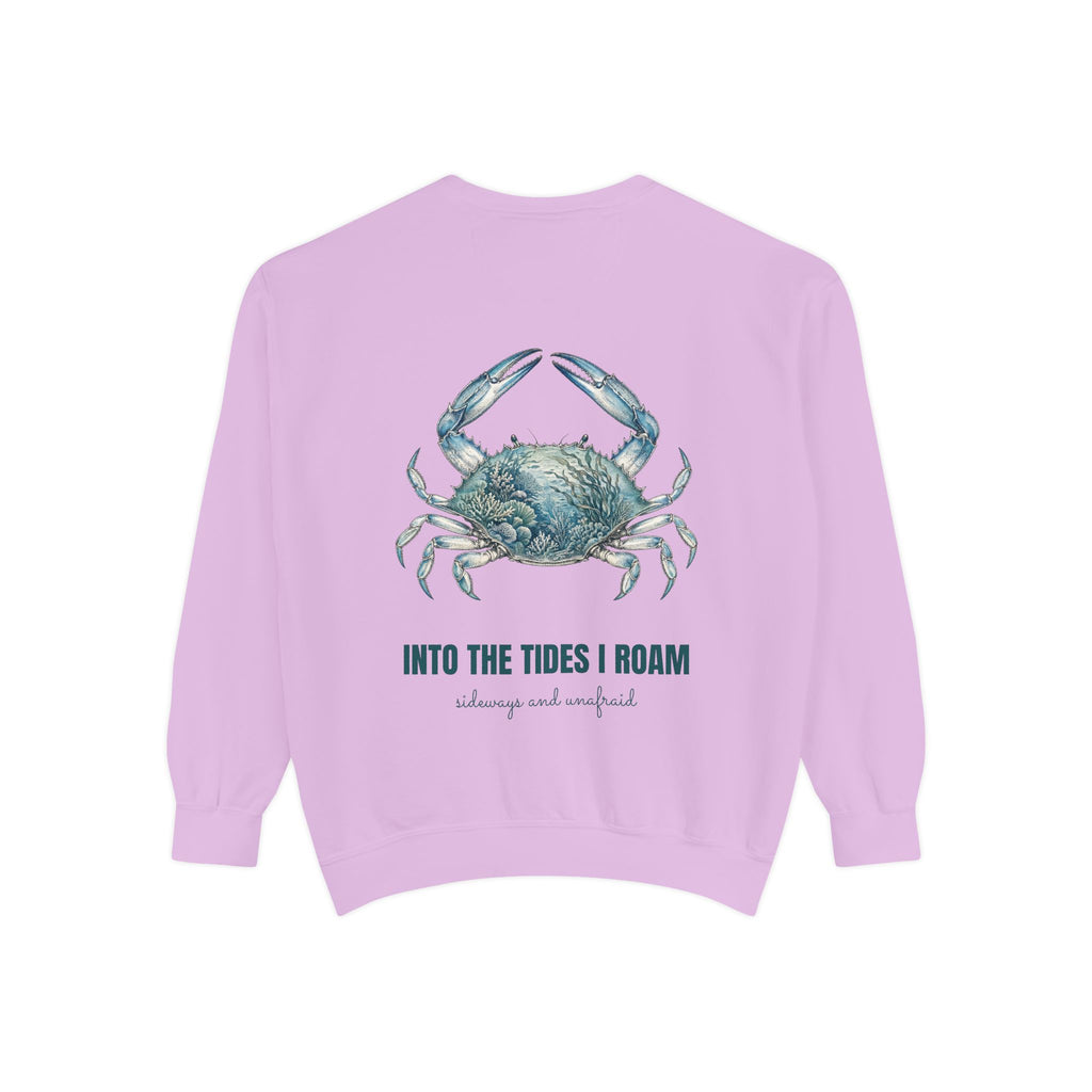 Into the Tides I Roam Shirt, Blue Crab Double Exposure Tee, Ocean Beach Coastal Lover Gift, Nautical Sea Life Sweatshirt