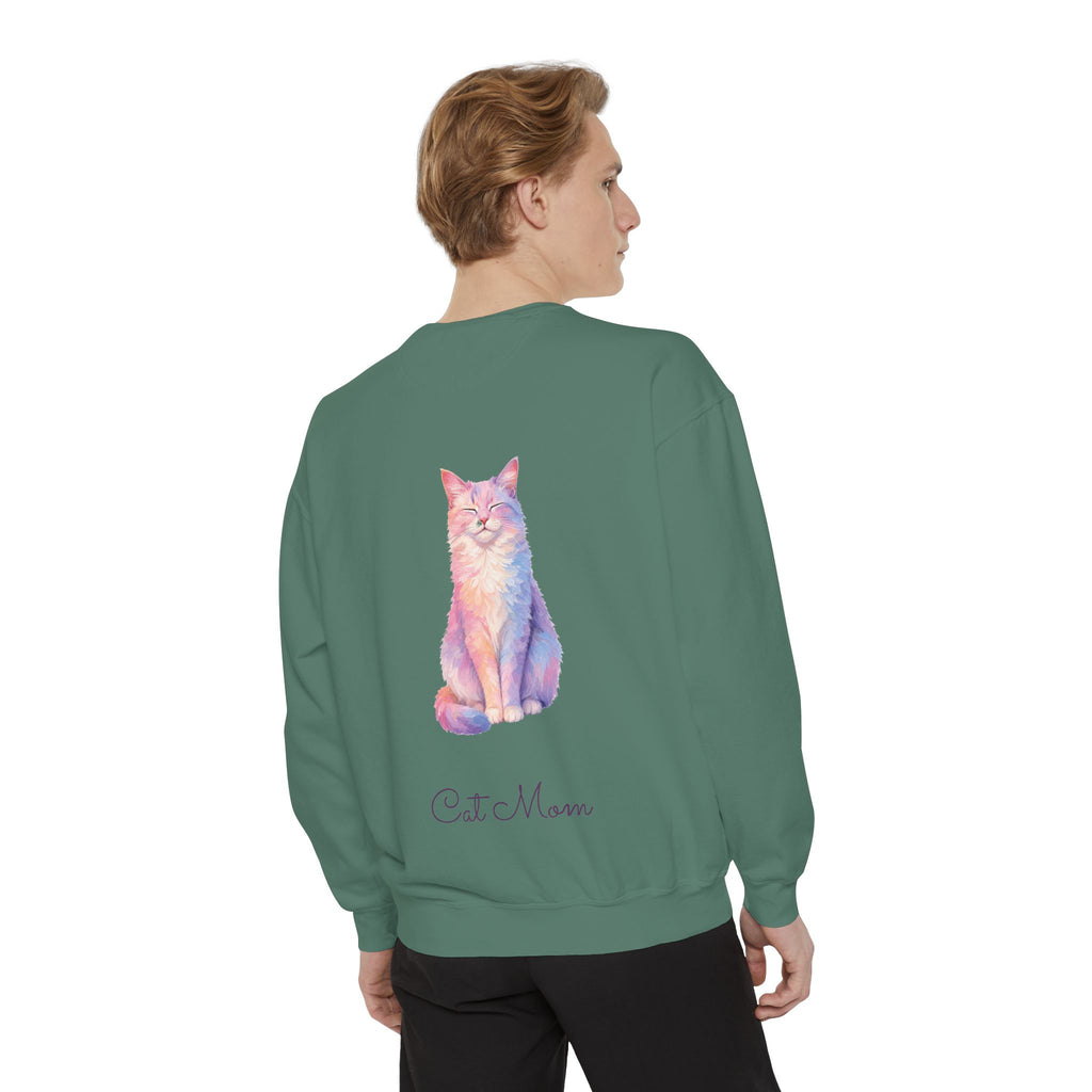 Cat Mom Shirt, Pastel Painterly Cat Tee, Cute Cat Lover Gift, Cat Owner Sweatshirt for Her