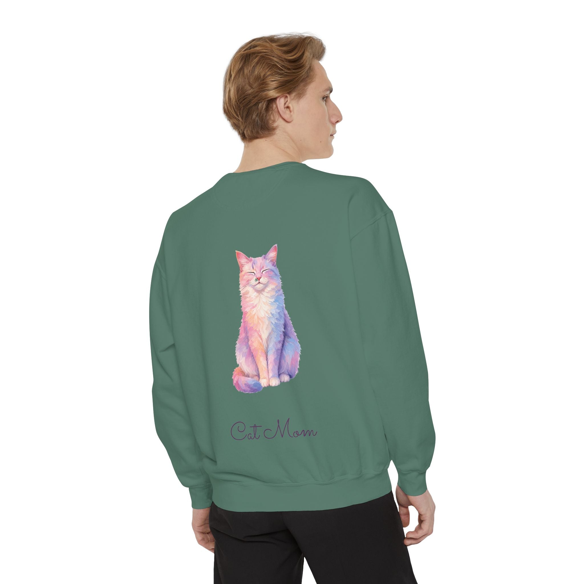Cat Mom Shirt, Pastel Painterly Cat Tee, Cute Cat Lover Gift, Cat Owner Sweatshirt for Her