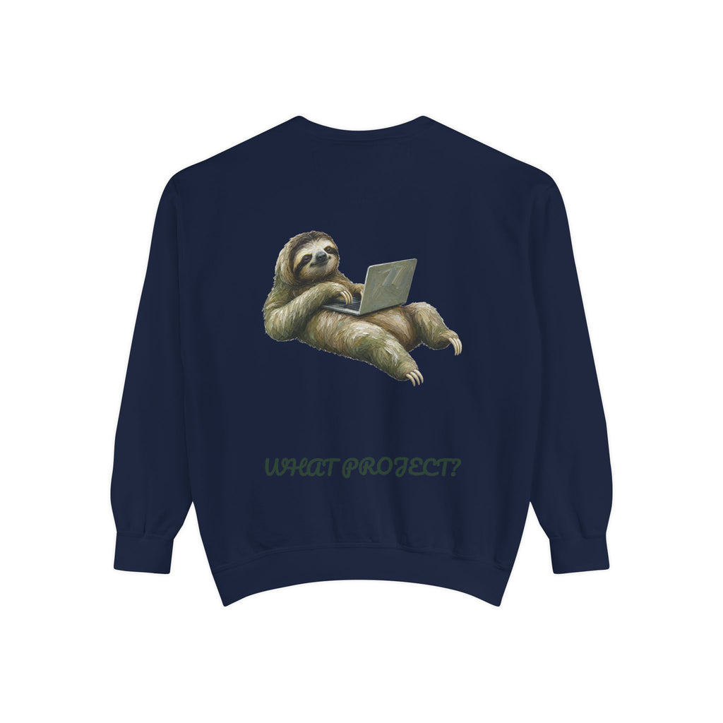 Sloth With Laptop Shirt, What Project Funny Tee, Lazy Work From Home Gift, Painterly Sloth Sweatshirt
