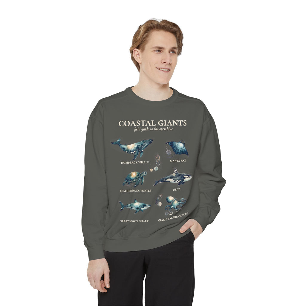 Coastal Giants Ocean Field Guide Shirt, Whale Manta Sea Turtle Tee, Marine Life Ocean Lover Gift, Nautical Sweatshirt