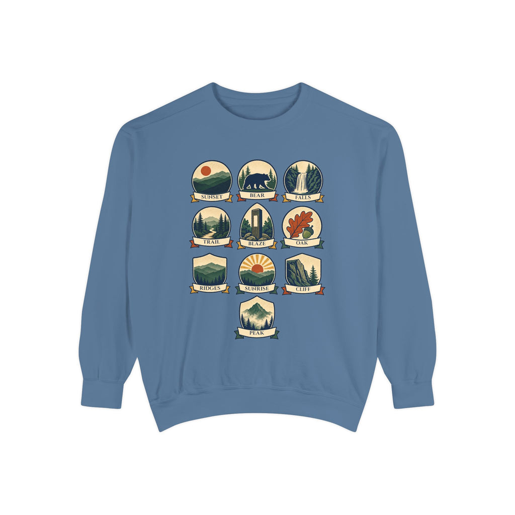 Appalachian Trail Shirt, Hiking Badge Tee, AT Thru Hiker Gift, Retro Adventure Nature Sweatshirt