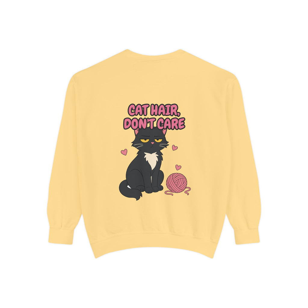 Cat Hair Don't Care Shirt, Funny Cat Mom Tee, Cat Lover Gift, Cat Owner Sweatshirt