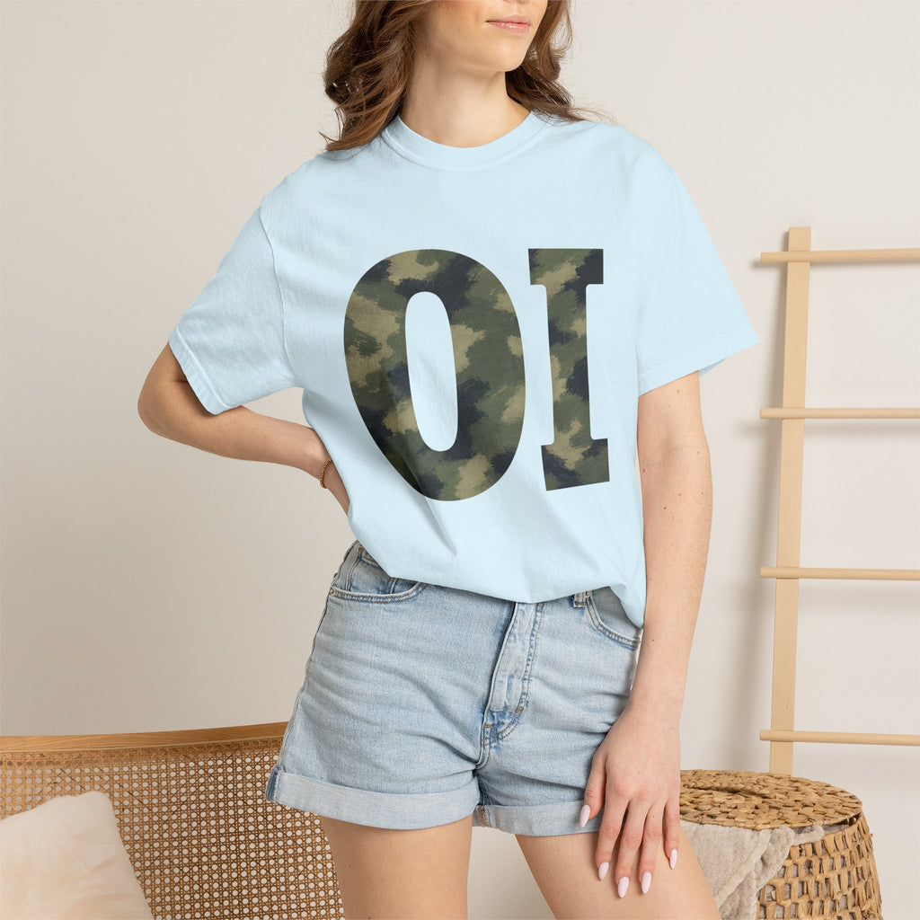 Organic Intervention Camo Hoodie, OI Monogram Anti-Algorithm Sweatshirt, Streetwear Camo Graphic Gift, Bold Statement Hoodie