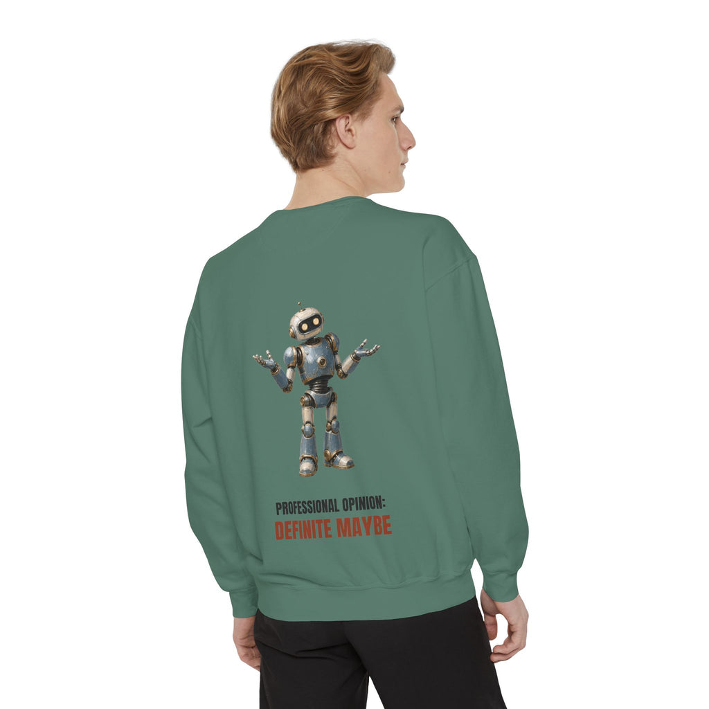 Professional Opinion Definite Maybe Shirt, Funny Robot Tech Tee, Engineer Programmer Gift, Sarcastic AI Sweatshirt