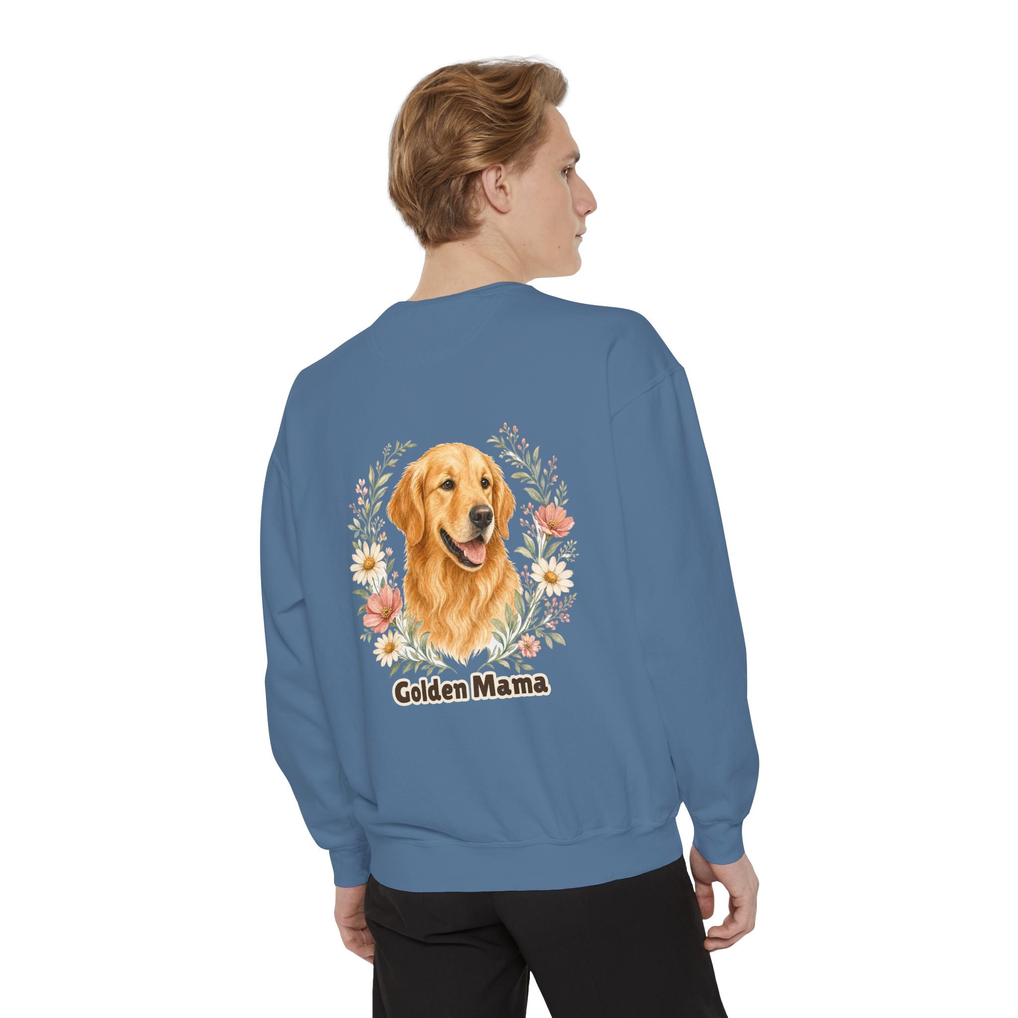 Golden Retriever Mom Shirt, Golden Mama Tee, Dog Mom Gift, Wildflower Dog Lover Sweatshirt, Cute Dog Owner Gift