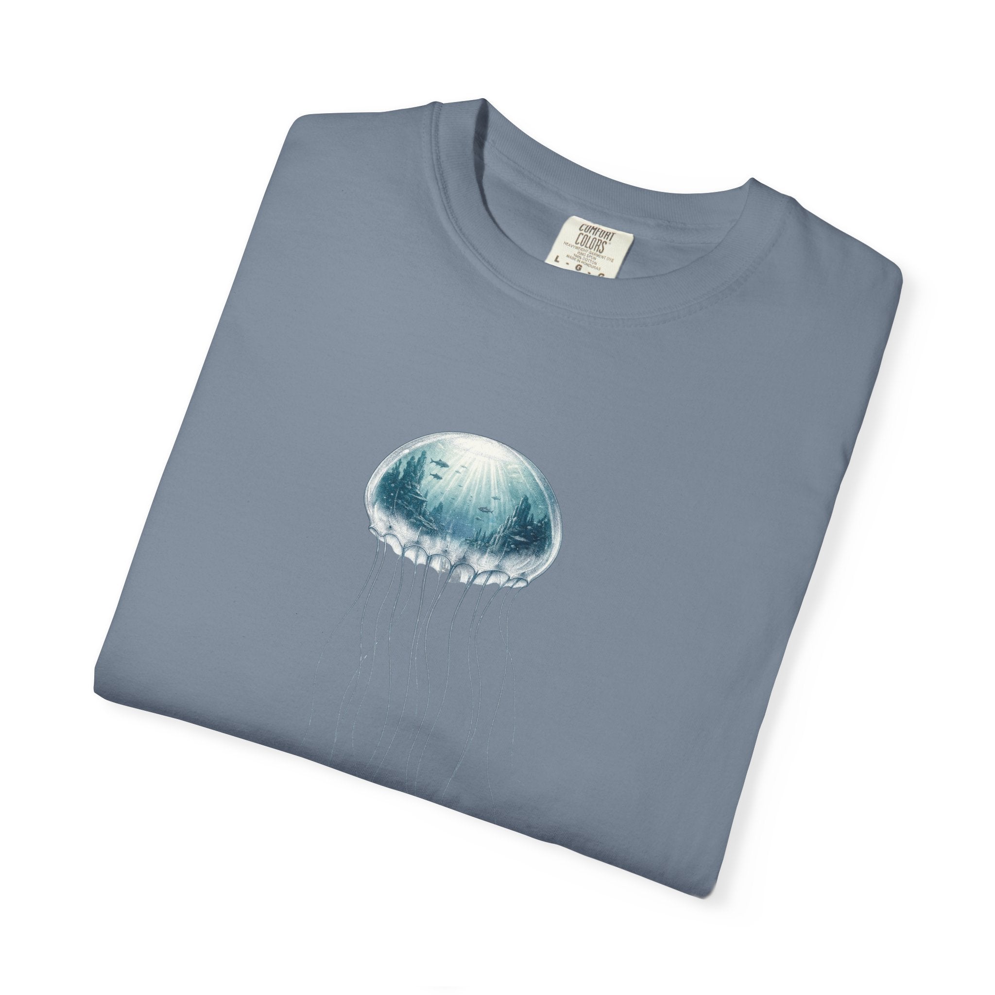Into the Drift I Flow Shirt, Jellyfish Double Exposure Tee, Ocean Diver Sea Life Gift, Nautical Marine Sweatshirt