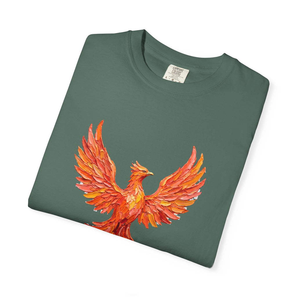 Reborn Monday Exhausted by Tuesday Shirt, Funny Phoenix Tee, Work Week Humor Gift, Painterly Fantasy Sweatshirt