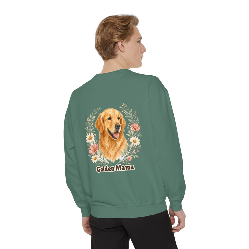 Golden Retriever Mom Shirt, Golden Mama Tee, Dog Mom Gift, Wildflower Dog Lover Sweatshirt, Cute Dog Owner Gift