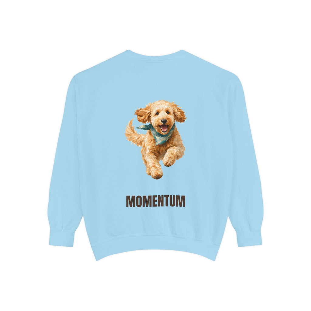 Momentum Goldendoodle Shirt, Running Doodle Dog Tee, Funny Doodle Dog Mom Gift, Painterly Dog Lover Sweatshirt