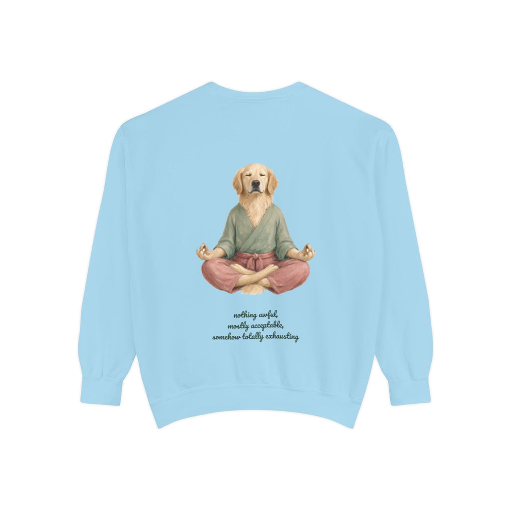 Yoga Dog Shirt, Namaste Zen Dog Tee, Funny Meditation Dog Mom Gift, Painterly Dog Lover Sweatshirt