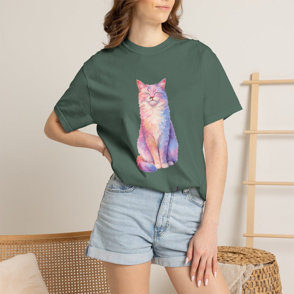 Cat Mom Shirt, Pastel Painterly Cat Tee, Cute Cat Lover Gift, Cat Owner Sweatshirt for Her