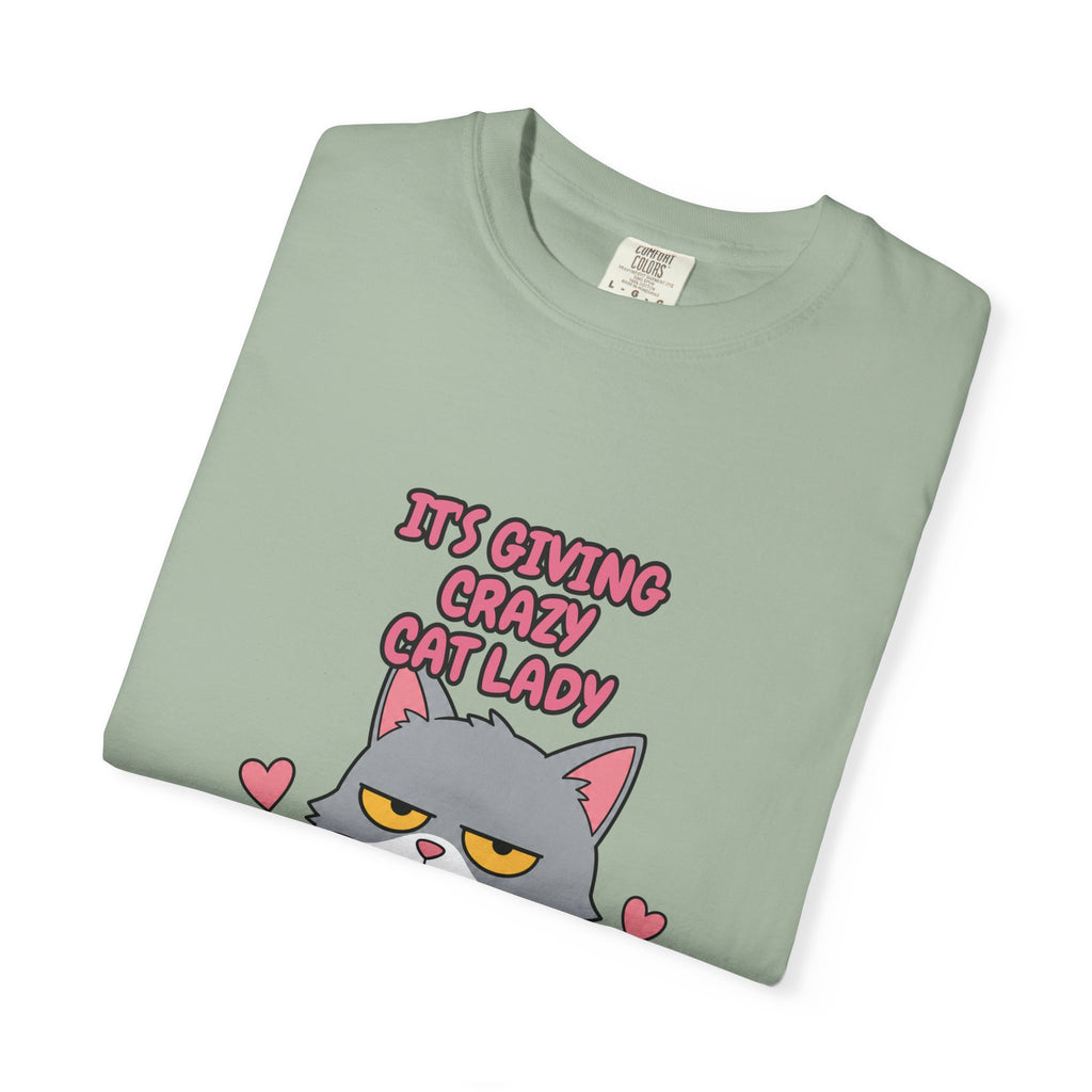 It's Giving Crazy Cat Lady Shirt, Grey Cat Mom Tee, Cat Lover Gift, Funny Cat Owner Sweatshirt