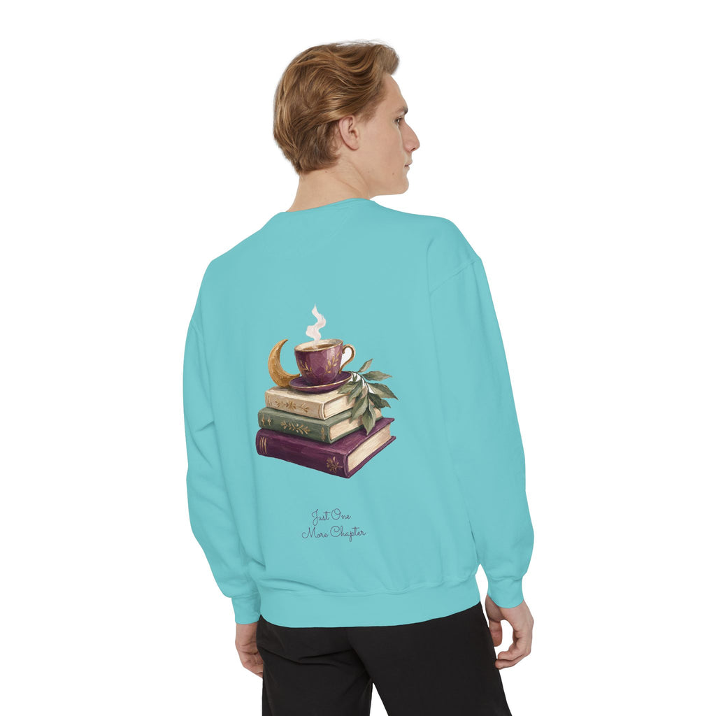 Just One More Chapter Shirt, Bookish Reader Tee, Book Lover Cozy Gift, Painterly Reading Sweatshirt