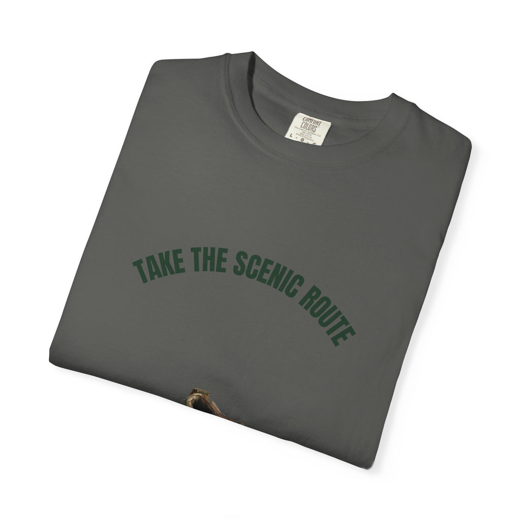 Take the Scenic Route Shirt, Hiking Trail Tee, Outdoor Adventure Nature Gift, Painterly Mountain Sweatshirt