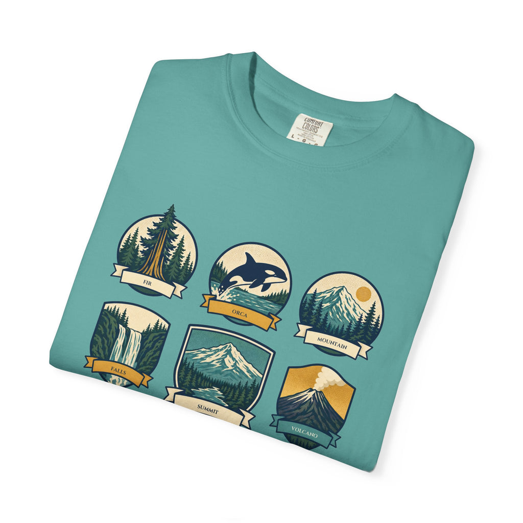 Pacific Northwest Shirt, PNW National Parks Badge Tee, Hiking Camping Gift, Retro Outdoor Adventure Sweatshirt