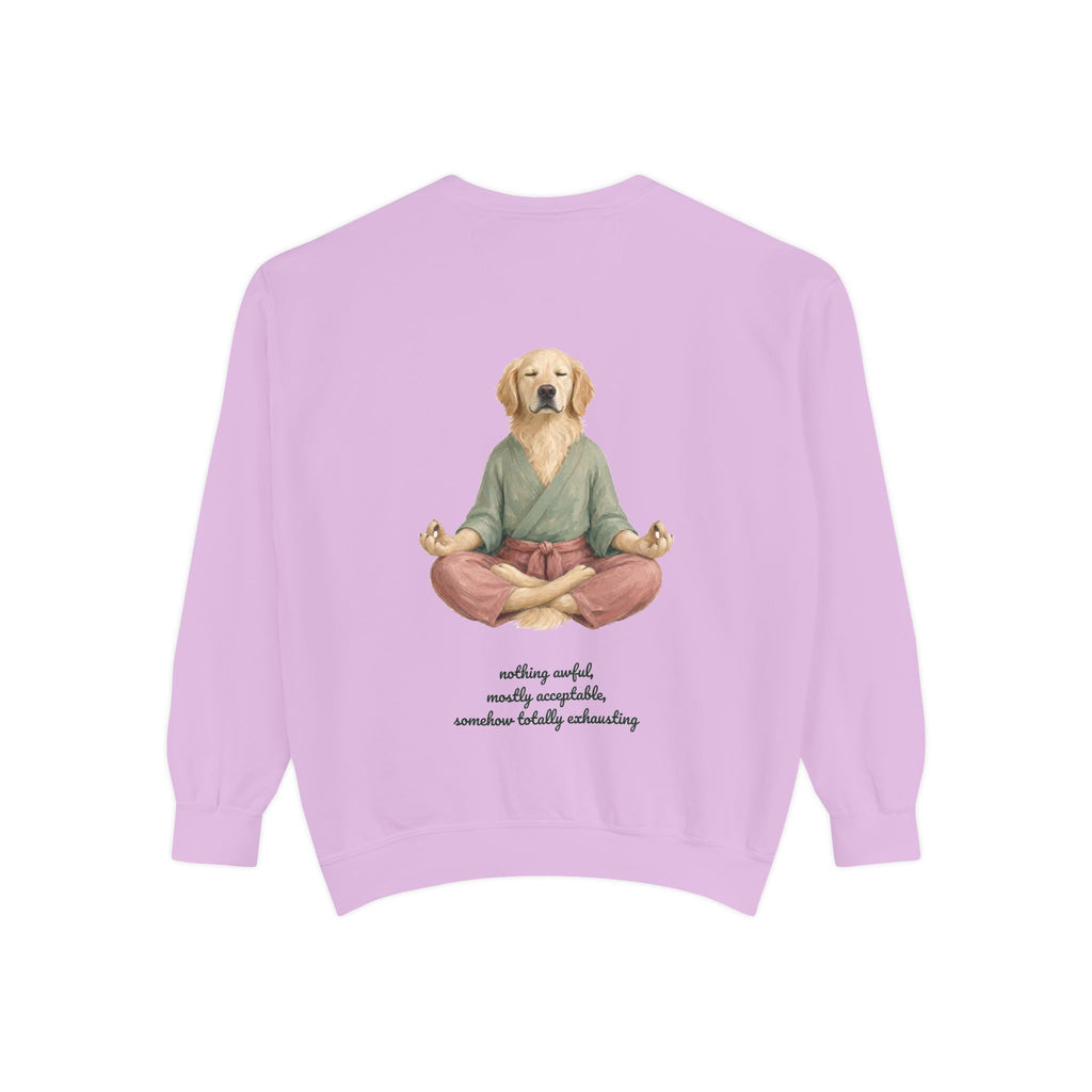 Yoga Dog Shirt, Namaste Zen Dog Tee, Funny Meditation Dog Mom Gift, Painterly Dog Lover Sweatshirt