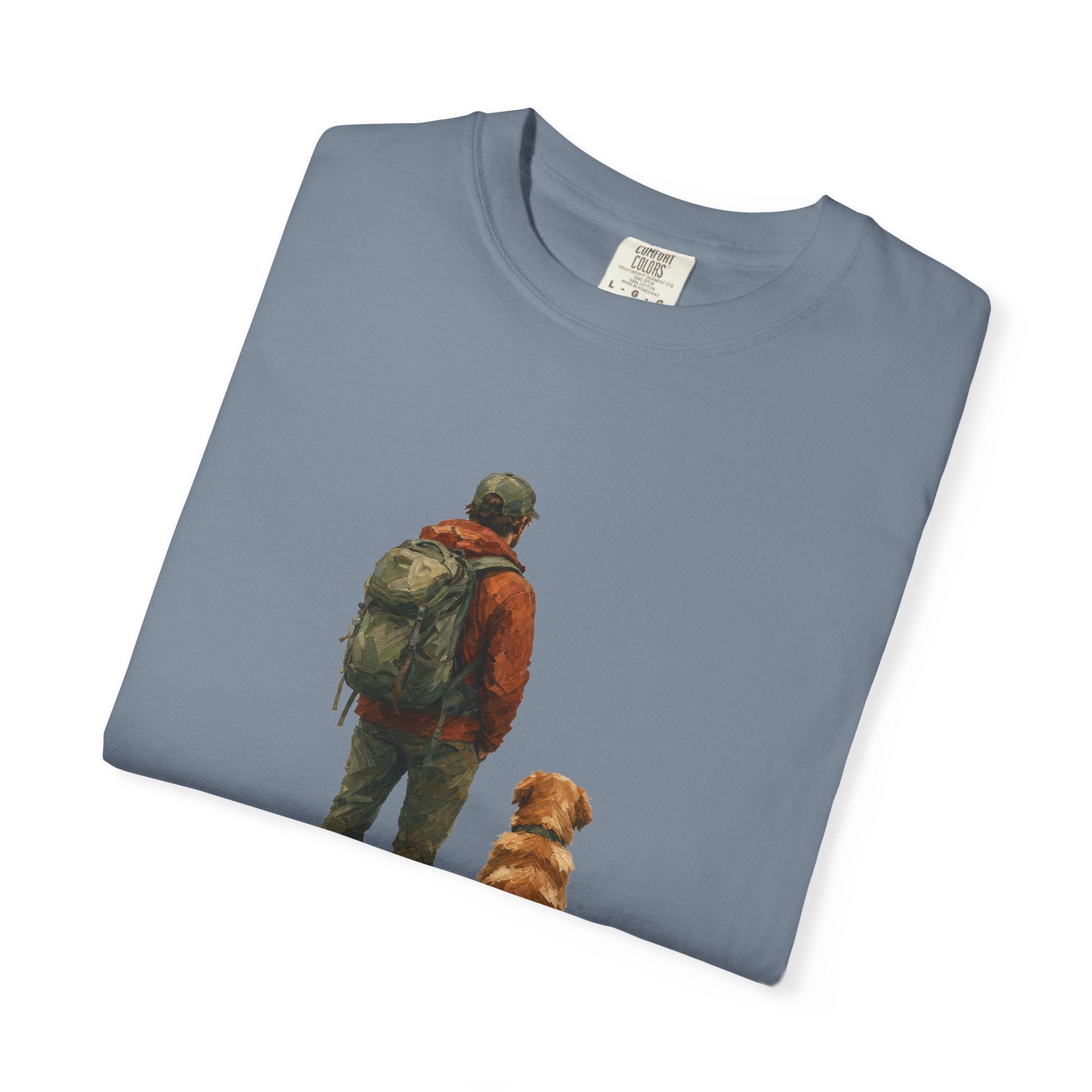 Adventure Buddies Shirt, Dog and Human Hiking Tee, Matching Dog Owner Gift, Painterly Outdoor Sweatshirt