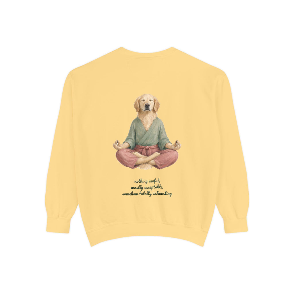 Yoga Dog Shirt, Namaste Zen Dog Tee, Funny Meditation Dog Mom Gift, Painterly Dog Lover Sweatshirt