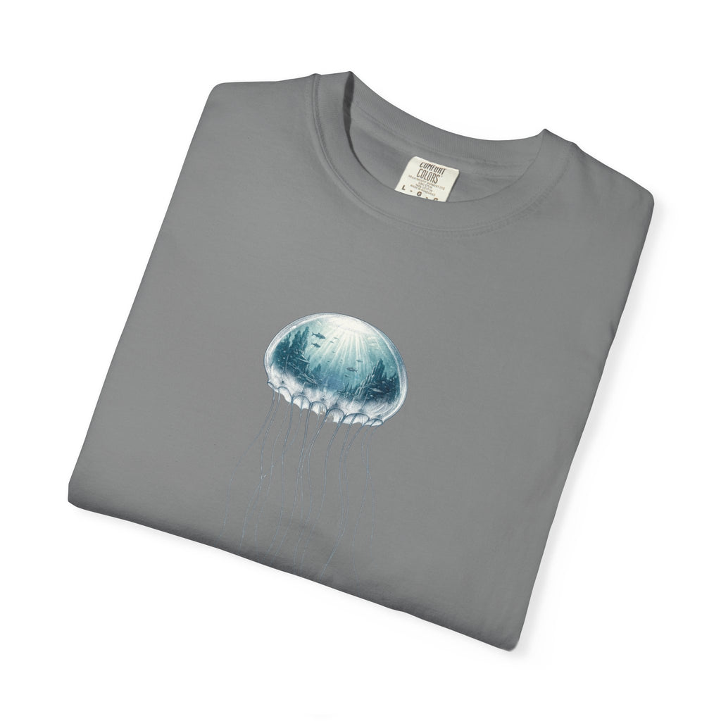 Into the Drift I Flow Shirt, Jellyfish Double Exposure Tee, Ocean Diver Sea Life Gift, Nautical Marine Sweatshirt