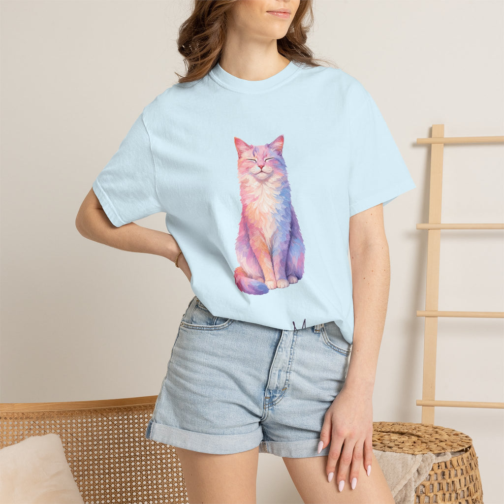 Cat Mom Shirt, Pastel Painterly Cat Tee, Cute Cat Lover Gift, Cat Owner Sweatshirt for Her