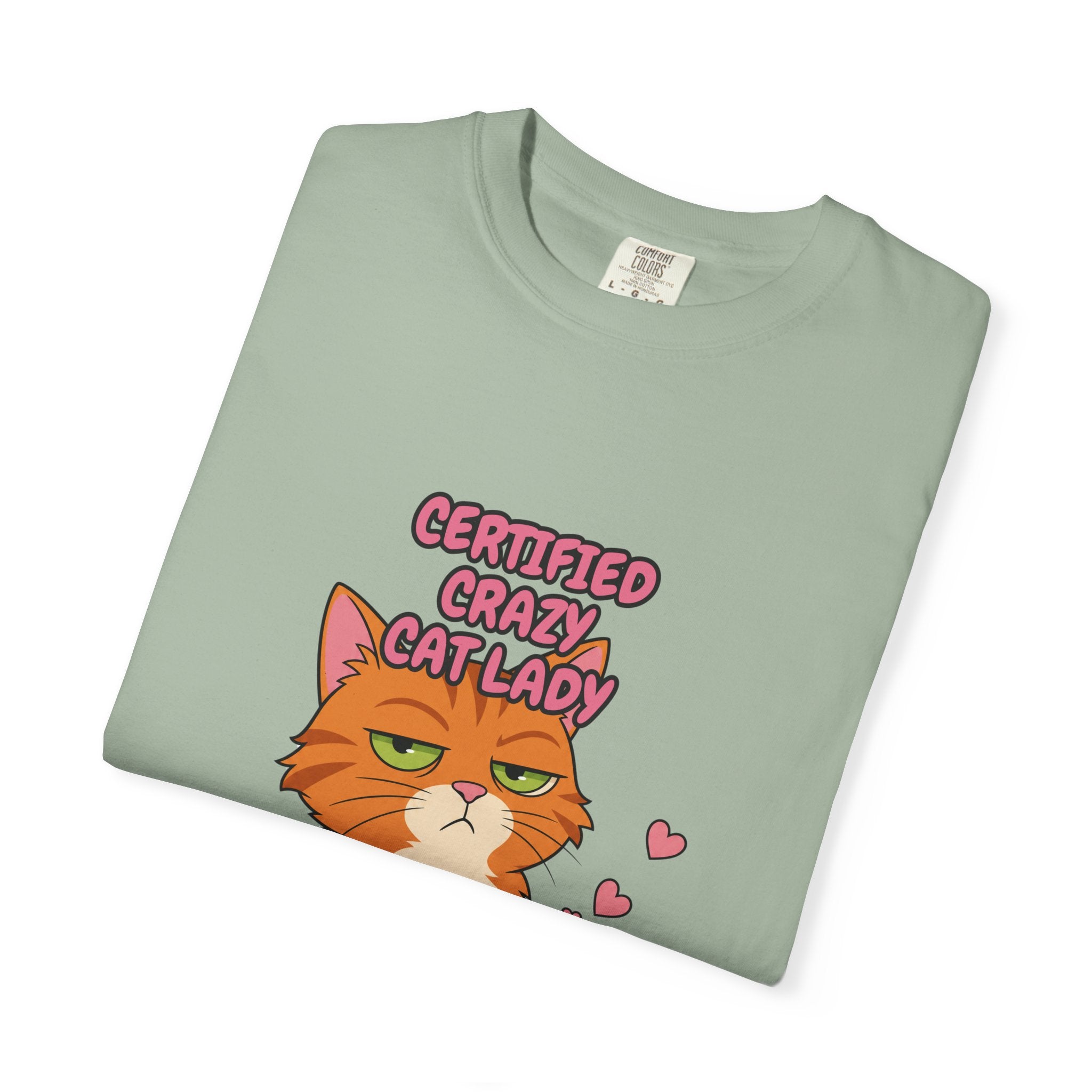 Certified Crazy Cat Lady Shirt, Orange Cat Mom Tee, Ginger Cat Lover Gift, Funny Cat Owner Sweatshirt