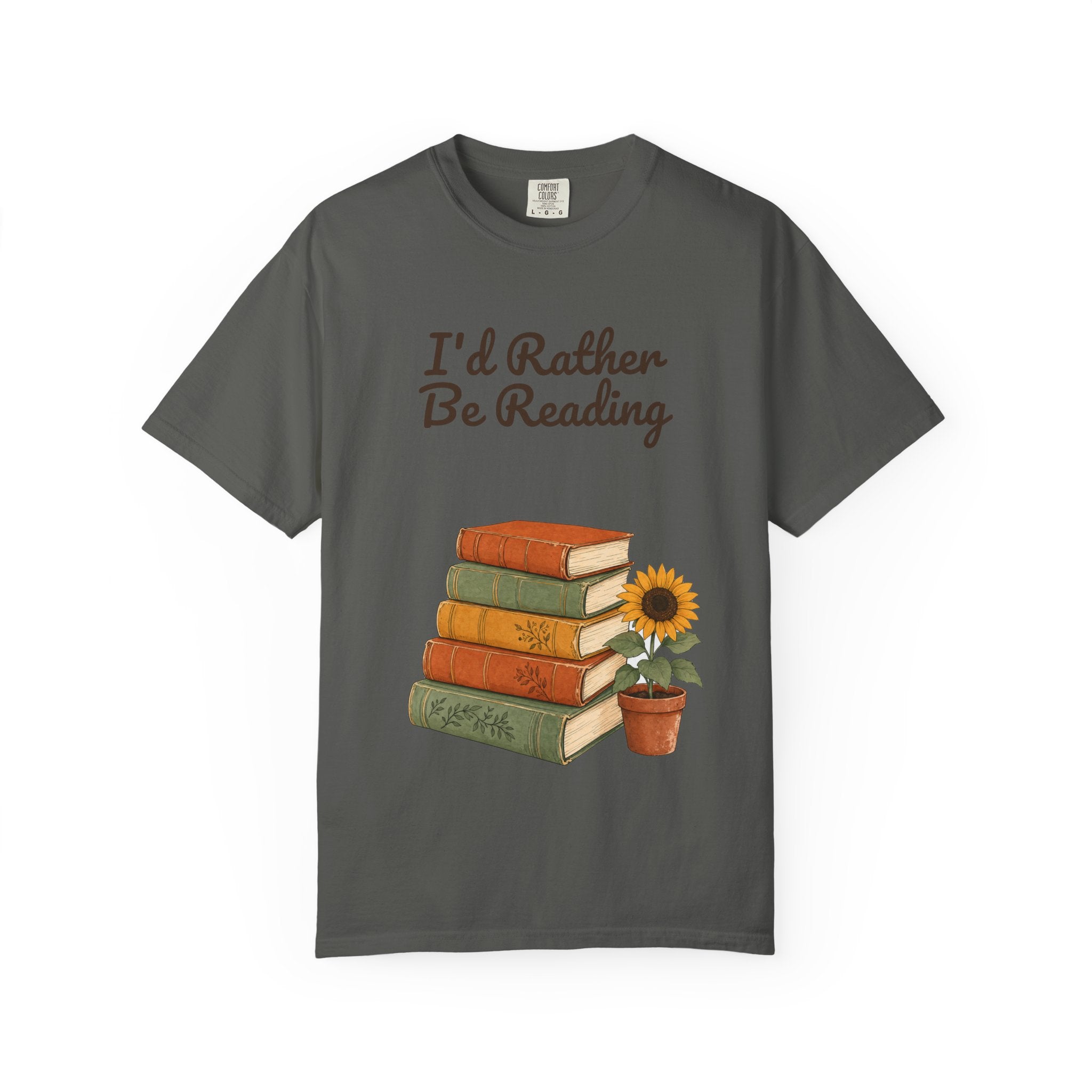 I'd Rather Be Reading Shirt, Book Lover Tee, Bookish Reader Gift, Cozy Sunflower Reading Sweatshirt